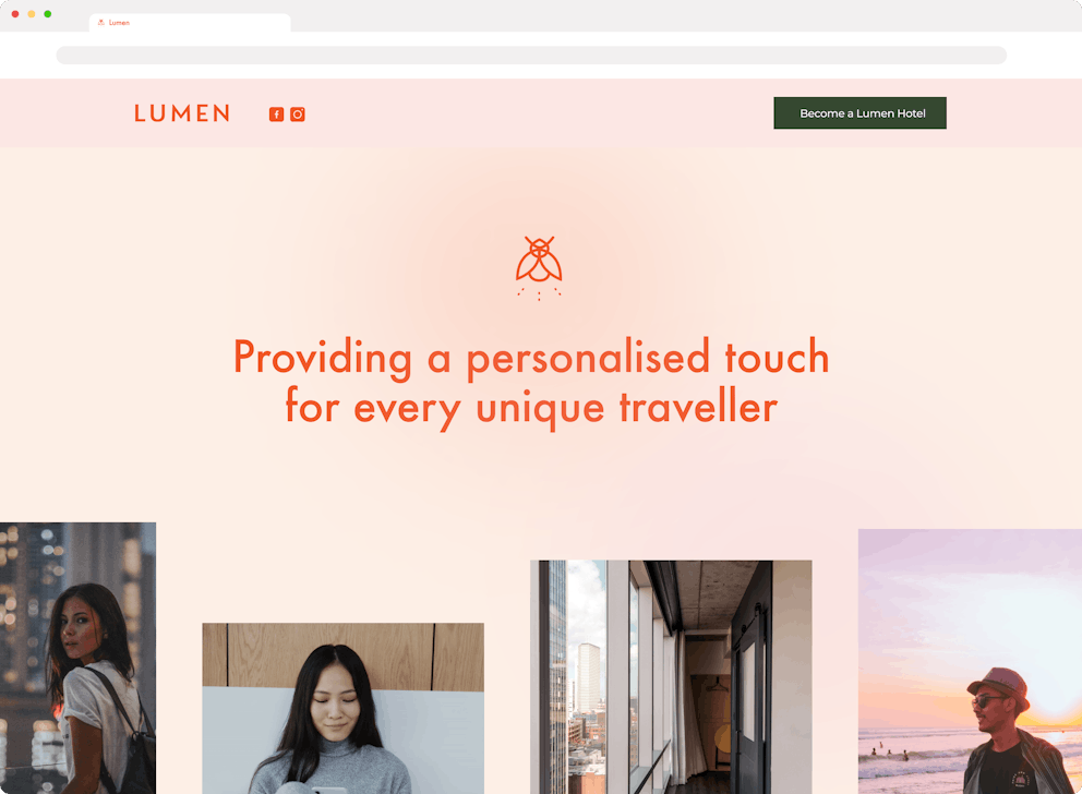 Lumen landing page